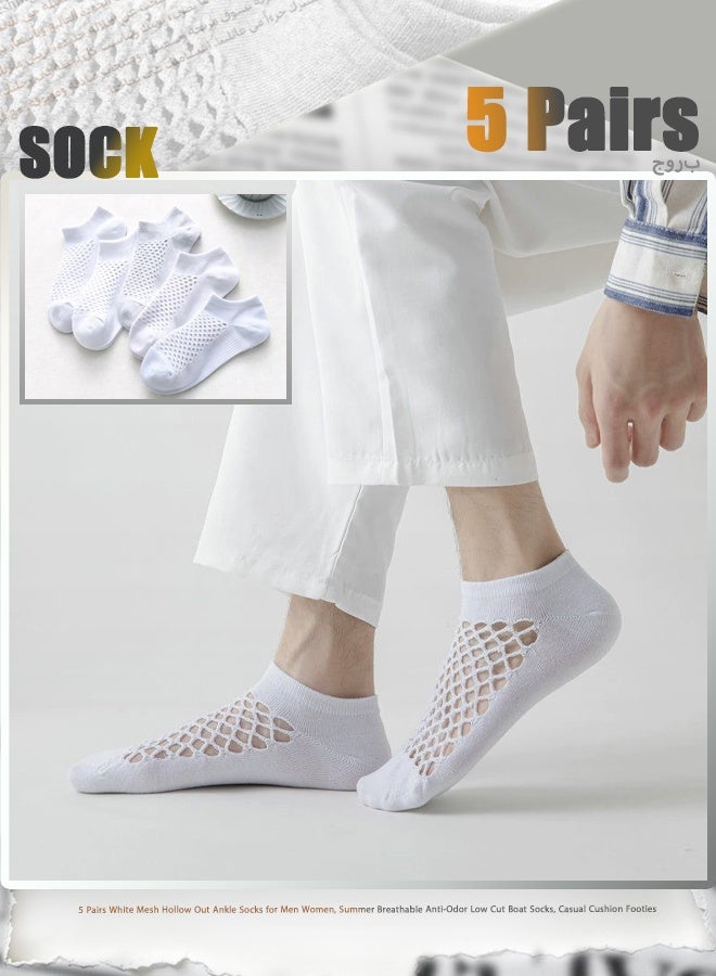 5-pair, Creative and Unique, Fun and Quirky, Ankle Socks, Low-Top Athletic No-Show Socks, Summer Thin No-Show Socks, Sporty Trendy Socks, Canvas Shoe Socks, Comfortable, Breathable - Image 1