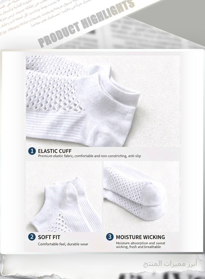 5-pair, Creative and Unique, Fun and Quirky, Ankle Socks, Low-Top Athletic No-Show Socks, Summer Thin No-Show Socks, Sporty Trendy Socks, Canvas Shoe Socks, Comfortable, Breathable - Image 3