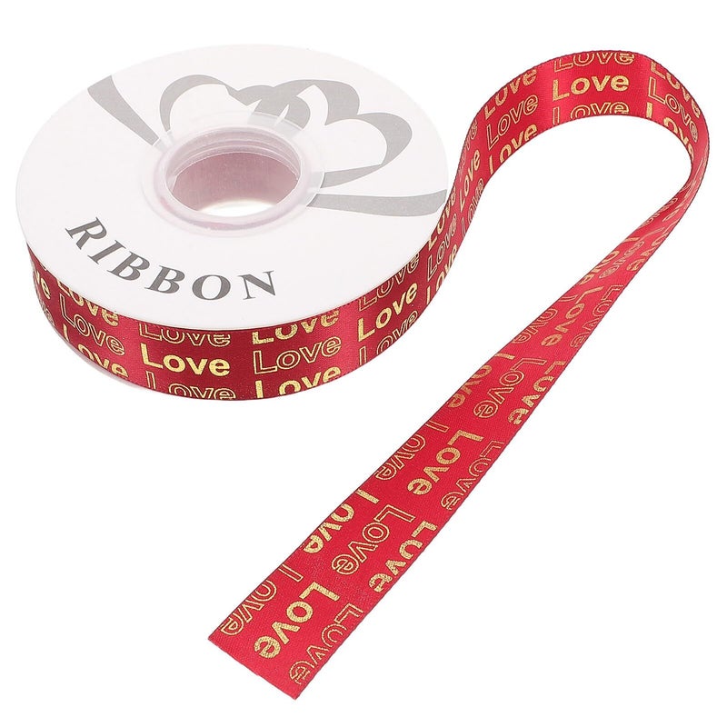 Dark Red Polyester Ribbon 2.5cm Valentine Wrapping For Bouquets Birthday Gifts DIY - Image 2