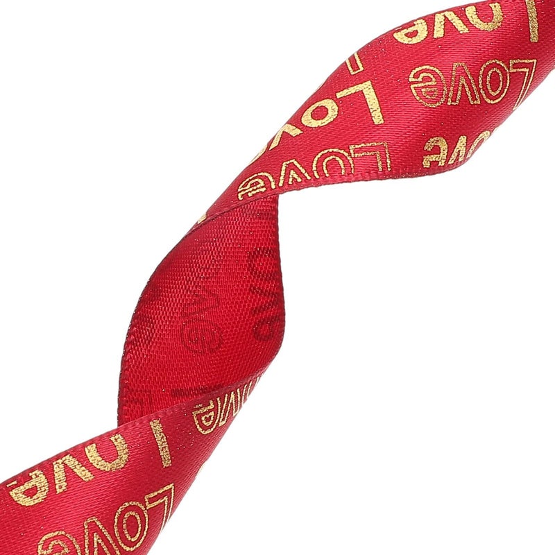 Dark Red Polyester Ribbon 2.5cm Valentine Wrapping For Bouquets Birthday Gifts DIY - Image 4