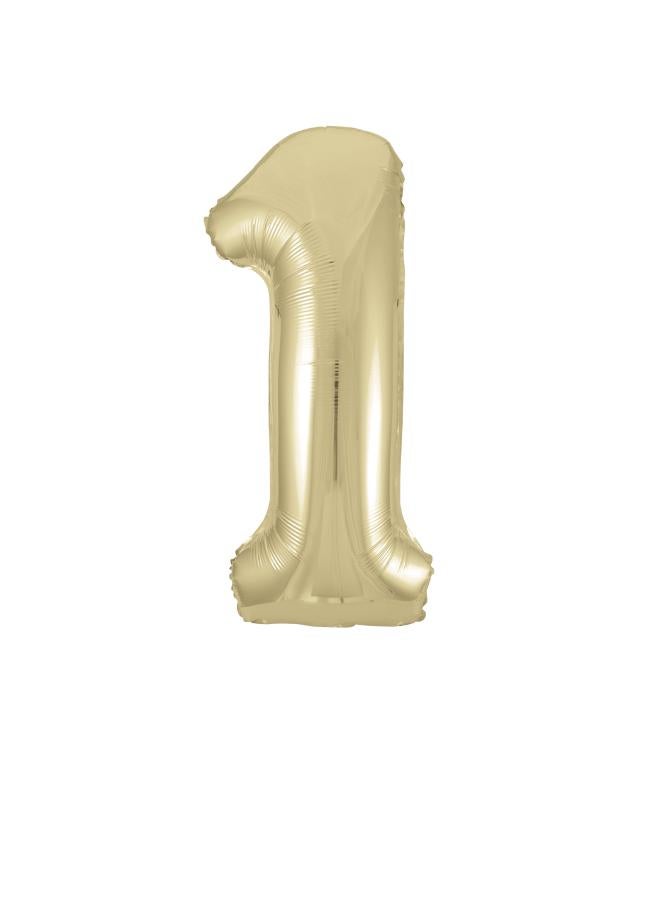 Unique 34" Gold Foil Number 1 Balloon - Image 1