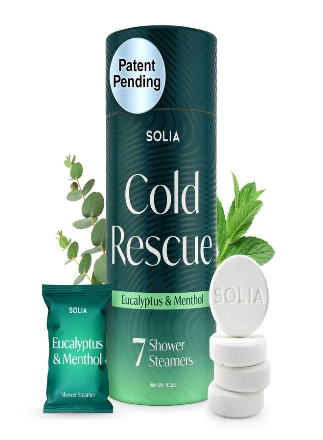 Solia Shower Steamers Eucalyptus and Menthol 7-Pack - Patent-Pending - Real Essential Oil Eucalyptus Shower Bombs Gift Set, Menthol Tablets, Spa Steamers Aromatherapy Selfcare Bath Gifts for Women - Image 1