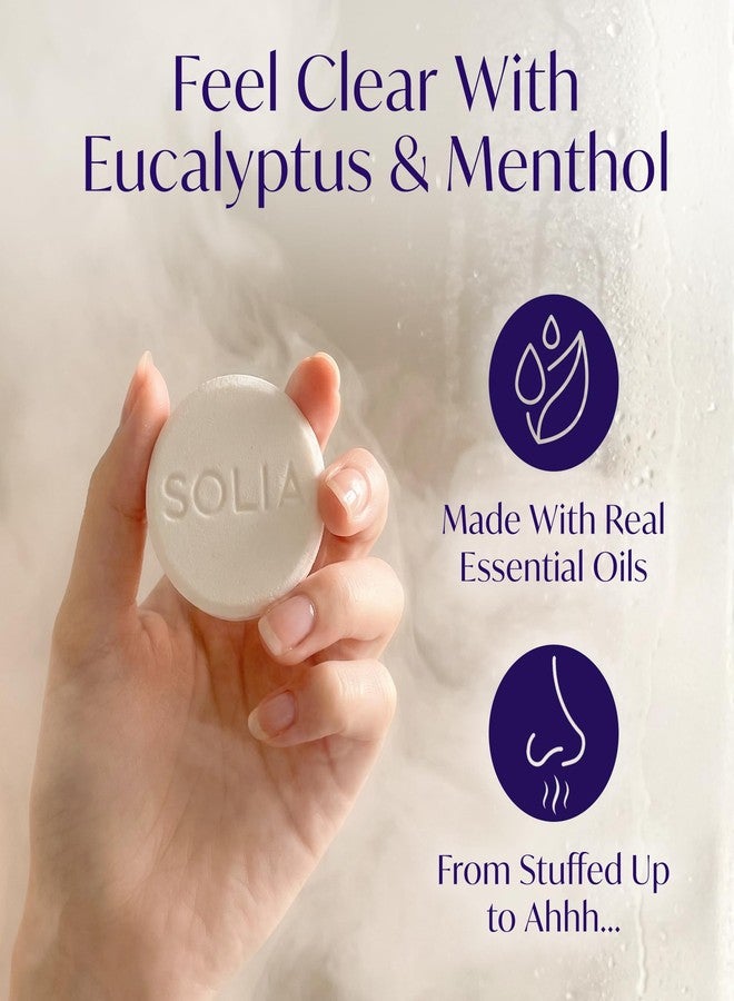 Solia Shower Steamers Eucalyptus and Menthol 7-Pack - Patent-Pending - Real Essential Oil Eucalyptus Shower Bombs Gift Set, Menthol Tablets, Spa Steamers Aromatherapy Selfcare Bath Gifts for Women - Image 2