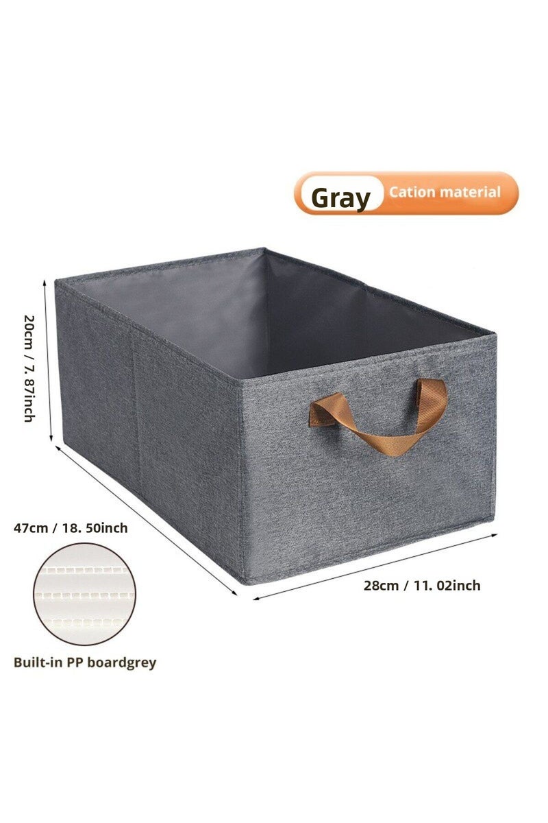 حقيبة تخزين ملابس وألحفة مقاومة للغبار، قطعة واحدة، رمادية اللون، مزودة بمقبض، مصنوعة من قماش غير منسوج لتوفير المساحة