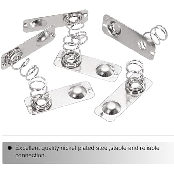 20 PCS BATTERY METAL SPRING CONTACT PLATE 20MM X 7MM NEGATIVE POSITIVE BIPOLAR CONVERSION NICKELING PLATE FOR BATTERY HOLDER AND ELECTRONIC TOYS - Image 2