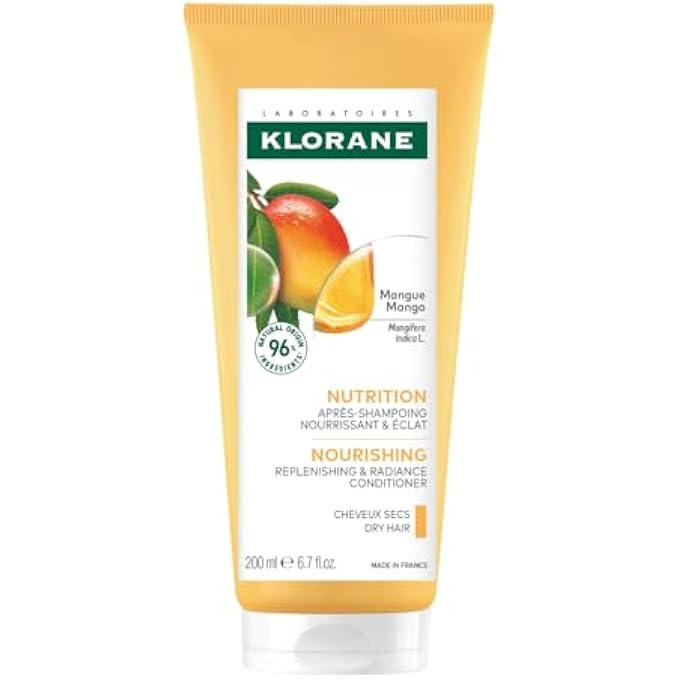 Klorane MANGO CONDITIONER Â€“ DRY HAIR Â€“ VEGAN* Â€“ 1X 200ML BOTTLE - Image 1