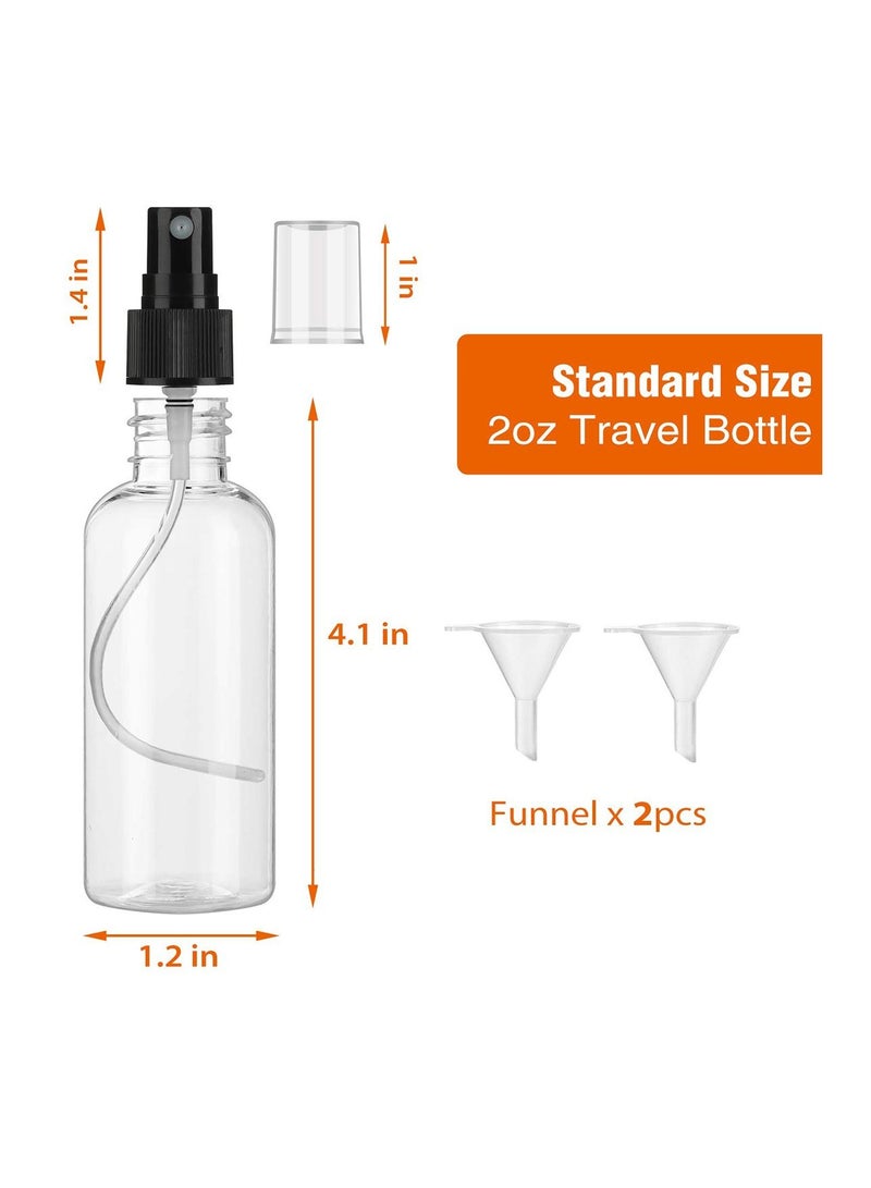 SYOSI Spray Bottles, Fine Mist Mini Clear Spray Bottles with Pump Spray Cap - for Essential Oils, Cosmetic Liquid, Travel, Perfumes - Refillable & Reusable Empty Plastic Bottles Travel Bottle 30 Pack 2 oz  - Image 2