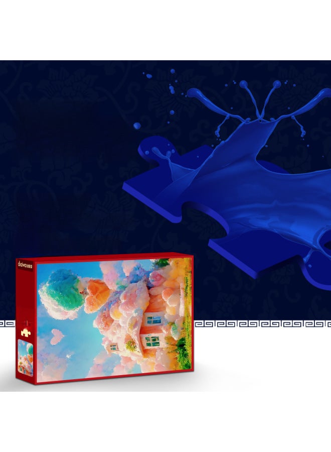 Deai Wai Jigsaw Puzzle 1000 Pieces Adult Cure Department Cute Pet Difficulty Landscape Hanging Ornaments High-grade Gift Box-Color:【gift Box】 Everything Has Spiritual/75*50cm - Image 5