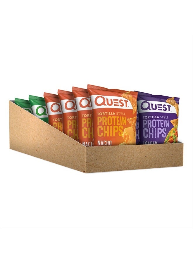 Quest Nutrition Tortilla Style Protein Chips Variety Pack, Chili Lime, Nacho Cheese, Loaded Taco, 1.1 Ounce (Pack of 12) - Image 2