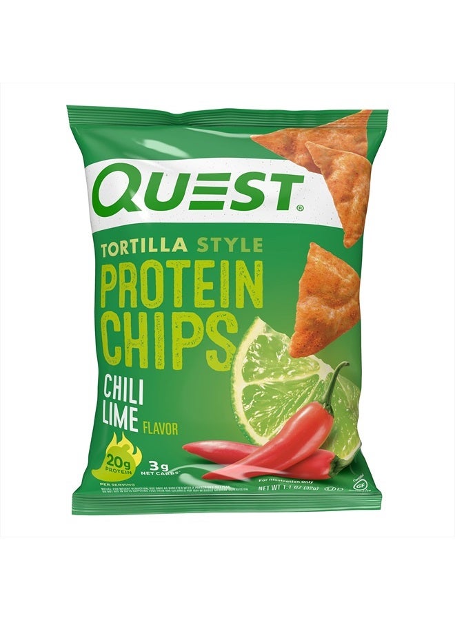 Quest Nutrition Tortilla Style Protein Chips Variety Pack, Chili Lime, Nacho Cheese, Loaded Taco, 1.1 Ounce (Pack of 12) - Image 5