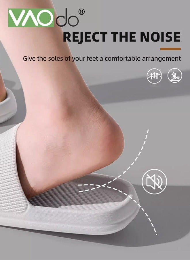 VAOdo Cloud Slipper, Ultra Soft Recovery Pillow Slippers, Non-slip Lightweight Bath Slippers, Easy to Clean for Indoor and Outdoor Grey - Image 4
