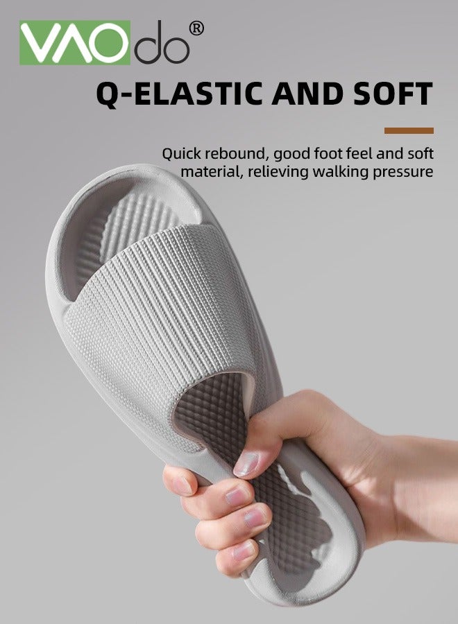 VAOdo Cloud Slipper, Ultra Soft Recovery Pillow Slippers, Non-slip Lightweight Bath Slippers, Easy to Clean for Indoor and Outdoor Grey - Image 5