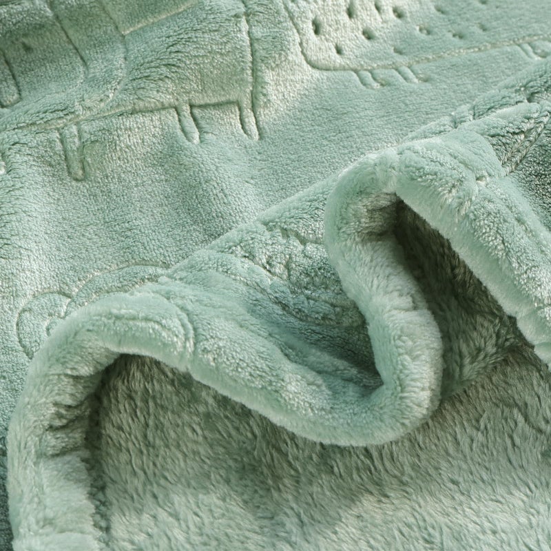 BORITAR Baby Blanket for Boys Girls Ultra Soft Fleece Warm and Lightweight Animal Blankets for Infant Toddler Newborn, 30x40 Inch, Sage Green - Image 4