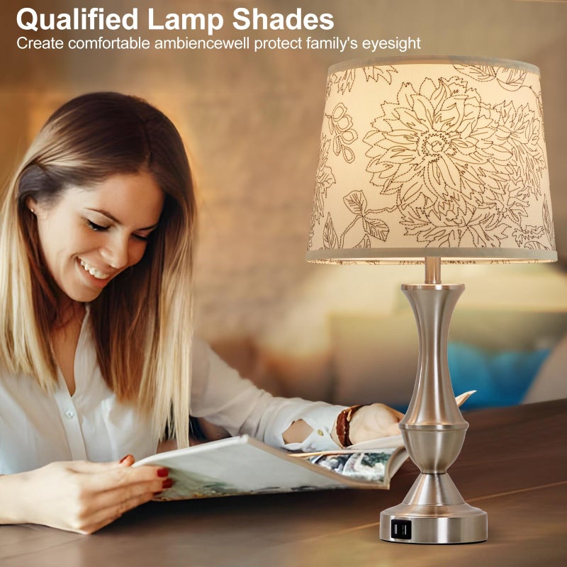 Luvkczc Drum Lampshades Set of 2, Fabric Lamp shade for Table Lamps Floor Lamps, 13" Top x 11" Bottom x 10" High, Natural Linen Hand Crafted, Lamp Shade Harp Holder Included - Image 3