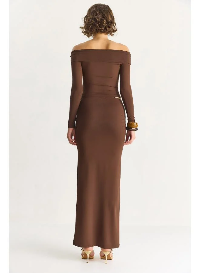 Ginger Off Shoulder Ruched Top & Skirt Coord Set