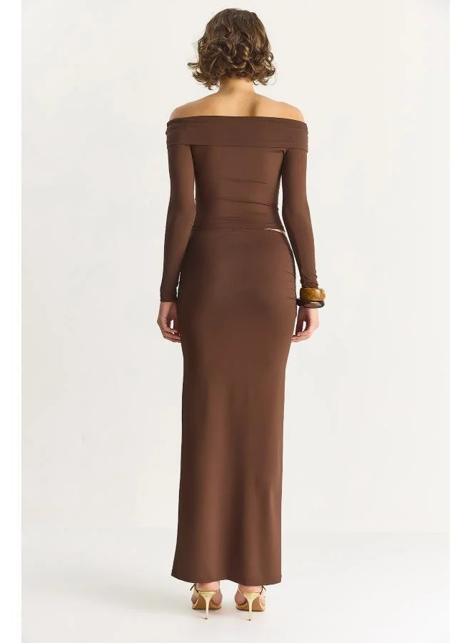 Ginger Off Shoulder Ruched Top & Skirt Coord Set