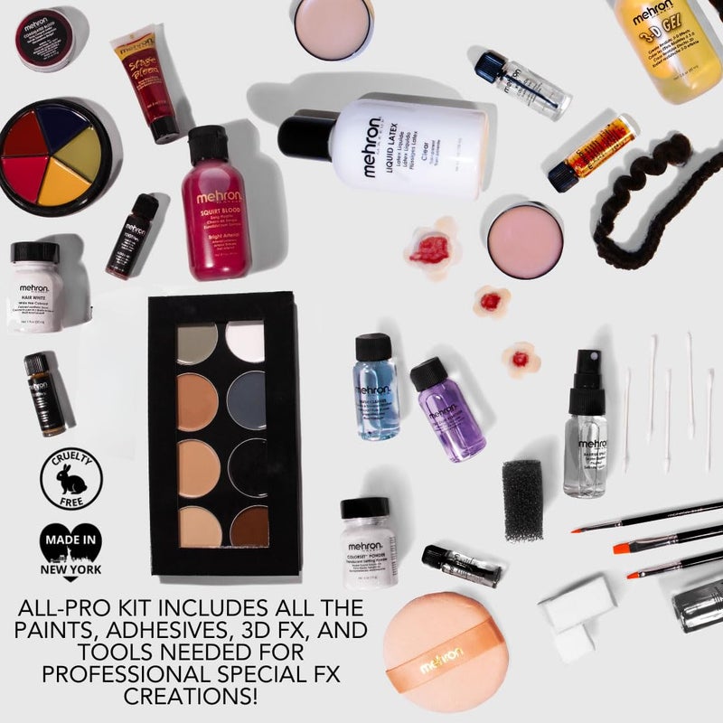 Mehron Makeup Special FX All-Pro Makeup Kit | Complete Professional Stage Kit | Special Effects for Theatre, Halloween, & Cosplay - Image 3