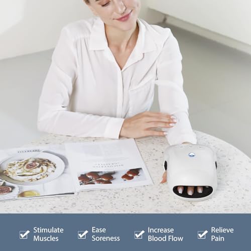 Arogya ARG Arogya Hand-Massagers Palm Acupressure Device, Palm Guard Machine Electric Hand Massage For Numbness Accu Point Portable Hands Therapy Massager with Heat and Air Compressor (white) (WHT) - Image 4