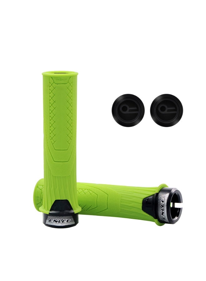 Anti-Slip Shock-Absorbing Rubber Handlebar Grips - Universal Mountain Bike Grips