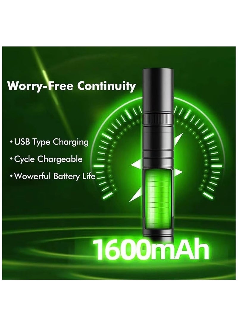 PESNCI - Laser Pointer, Tactical Flashlights 2000 Metres Green Long Range High Power Handheld Flashlight, Rechargeable Laser Pointer for USB, with Star Cap Adjustable Focus Suitable for Projecto - Image 1