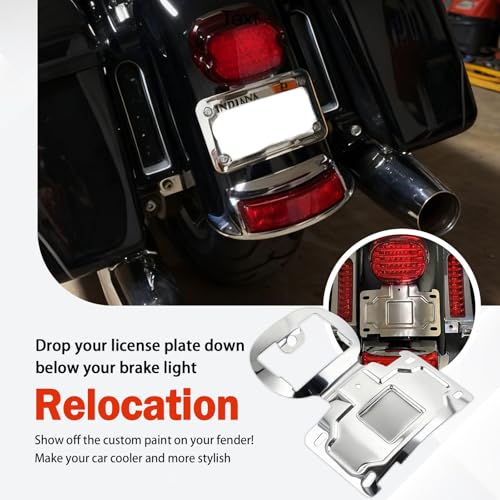 KOONDHEEND License Plate Relocation Bracket Fits for Harley Davidson Electra Glide Road Ultra Limited CVO FLHTKSE FLHTCU FLHTCUL FLHTKL FLTRUSE Replace 67900362 - Image 4