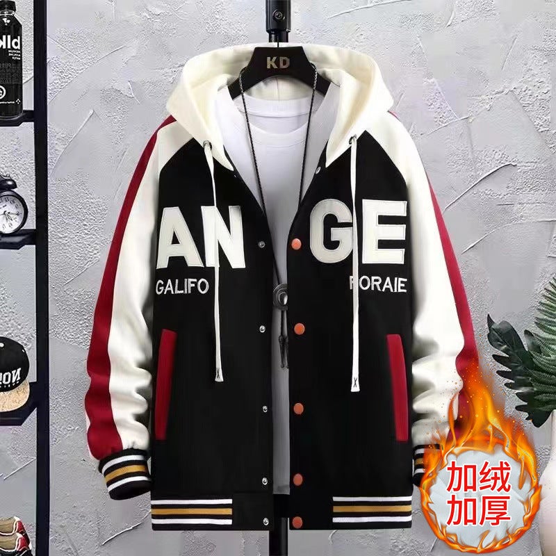 Hooded Sweatshirt Boys Teenagers Trendy Jacket Big Kids Men'S Sports Top Student Velvet Jacket - Image 1