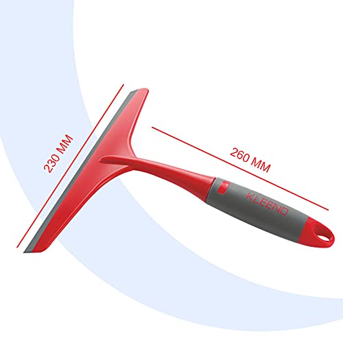 Kleeno Cello Kleeno Platfrom and Glass Plastic Wiper | Featuring Dual-Purpose Design, Rubberised Handle for Comfortable Grip, Hanging Provision | Ideal for Home, Kitchen & Office | Red and Grey - Image 5