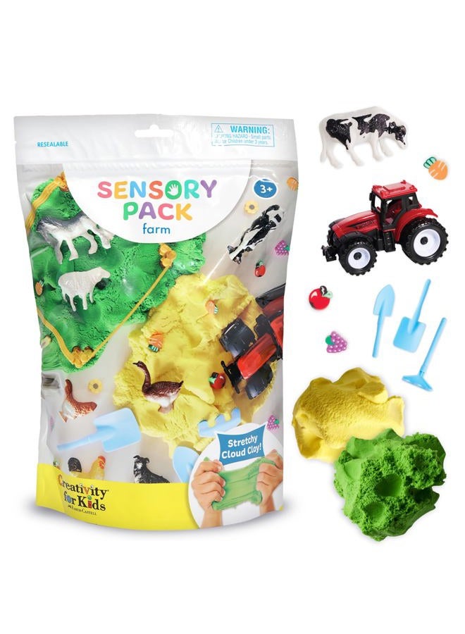 Creativity for Kids Sensory Pack: Farm, Sensory Toys for Toddlers 3-4+, Pretend Play Farm Animals for Kids, Toddler Travel Activities - Image 1