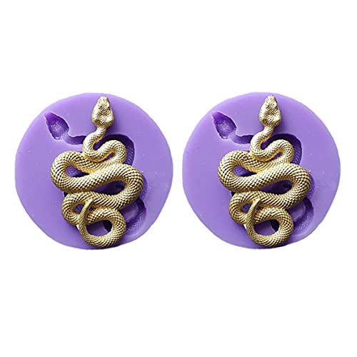 ESEDAGE Snake Resin Mold 2 Pack - Silicone Snake Mold - Image 1