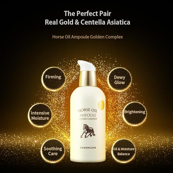 CHARMZONE Mayu Horse Oil Ampoule Golden Complex, Korean Beauty Skin Care Intense Face Moisturizer Nourishing Wrinkle Improvement Gift for All Skin Types (100 ml/3.38 fl.oz) - Image 5