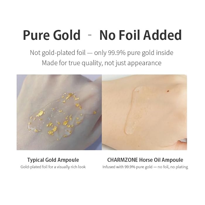 CHARMZONE Mayu Horse Oil Ampoule Golden Complex, Korean Beauty Skin Care Intense Face Moisturizer Nourishing Wrinkle Improvement Gift for All Skin Types (100 ml/3.38 fl.oz) - Image 4