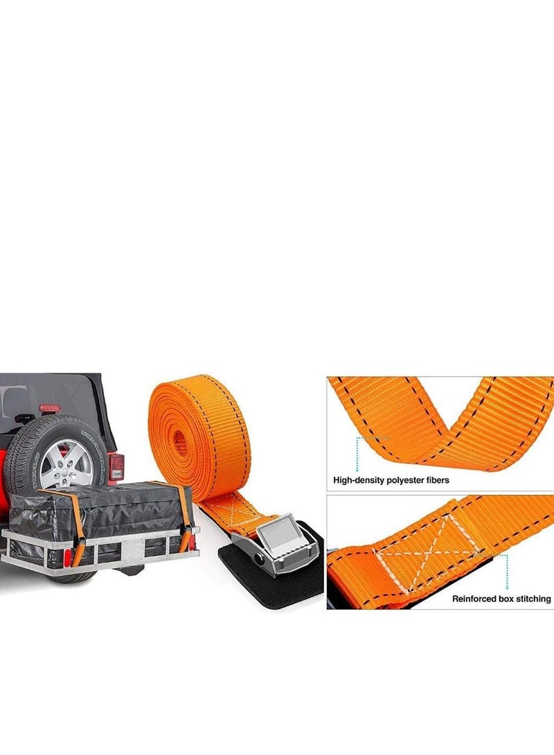 HASANAT ESSENTIALS حزام ربط قوي محمول لربط الأمتعة مع مشبك معدني 6 م × 38 مم - Image 2