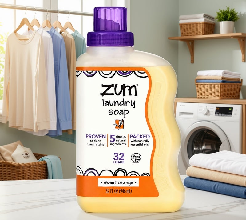 ZUM, Laundry Soap, Sweet Orange, 32 fl oz (0.94 l) - Image 4