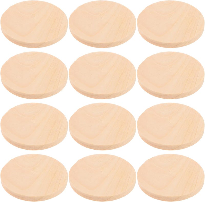 50pcs 5mm Thick Wooden Discs Craft Blanks, 50mm Diameter Natural Wood Slices for DIY Painting, Graffiti Chips, and Woodcraft Projects - Image 1