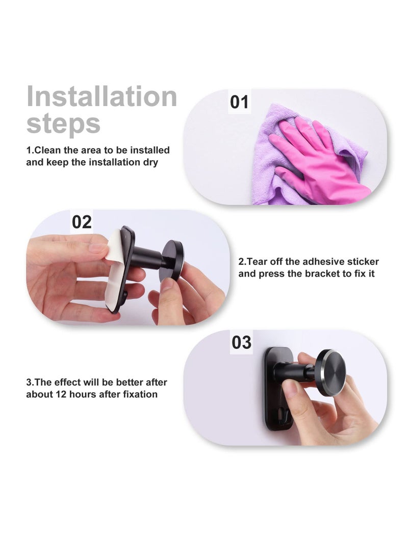SYOSI, 2 Pack Headphone Stand, Retractable Headset Hanger, Sticky Desktop Hook, for All Headsets, Earphone Clamp for Earphone, Music Headphones