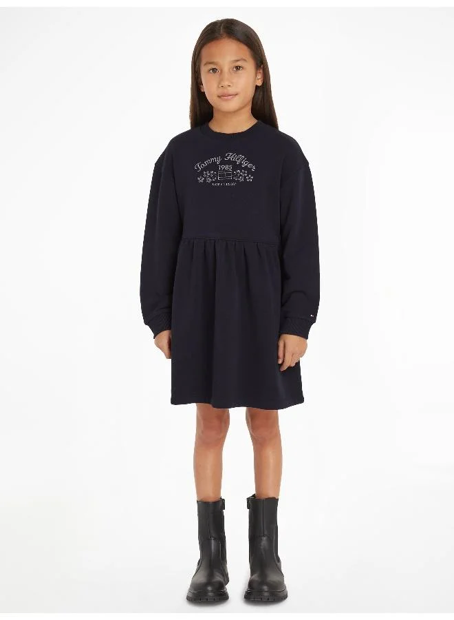 TOMMY HILFIGER Navy Long Sleeve Dress