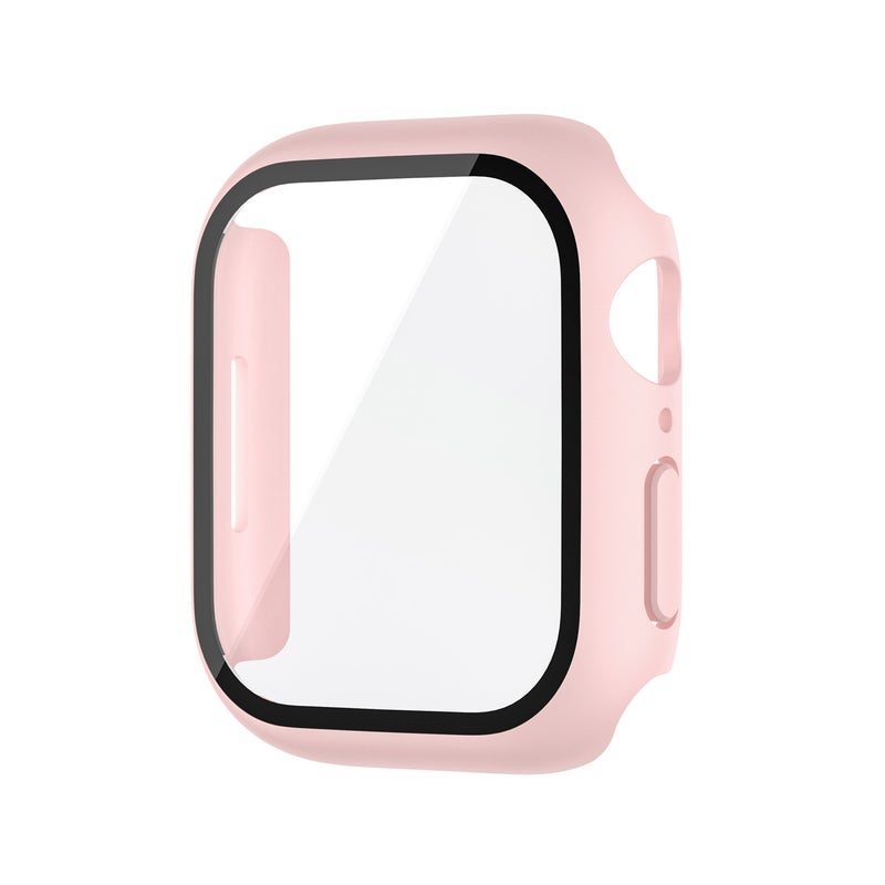Waterproof Watch Case 41MM Pink - All-in-one Design PC Protective Case with 9H Tempered Glass Screen Protector for Daily Wear Apple Watch Users - Image 1