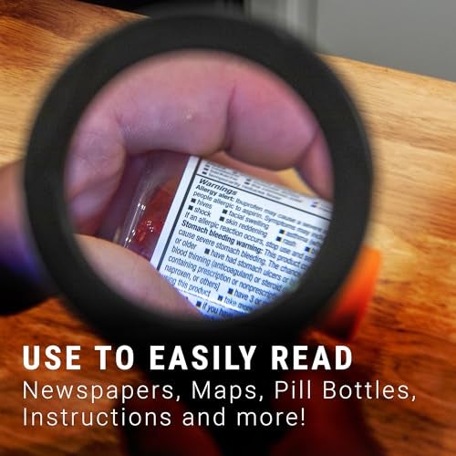 LitezAll Hand Magnifying Glass with Light - LED Illuminated Magnifying Glass for Reading and Hobby Use - Lighted Magnifying Glass for Enhanced Clarity and Precision - Ergonomic Design - Image 2