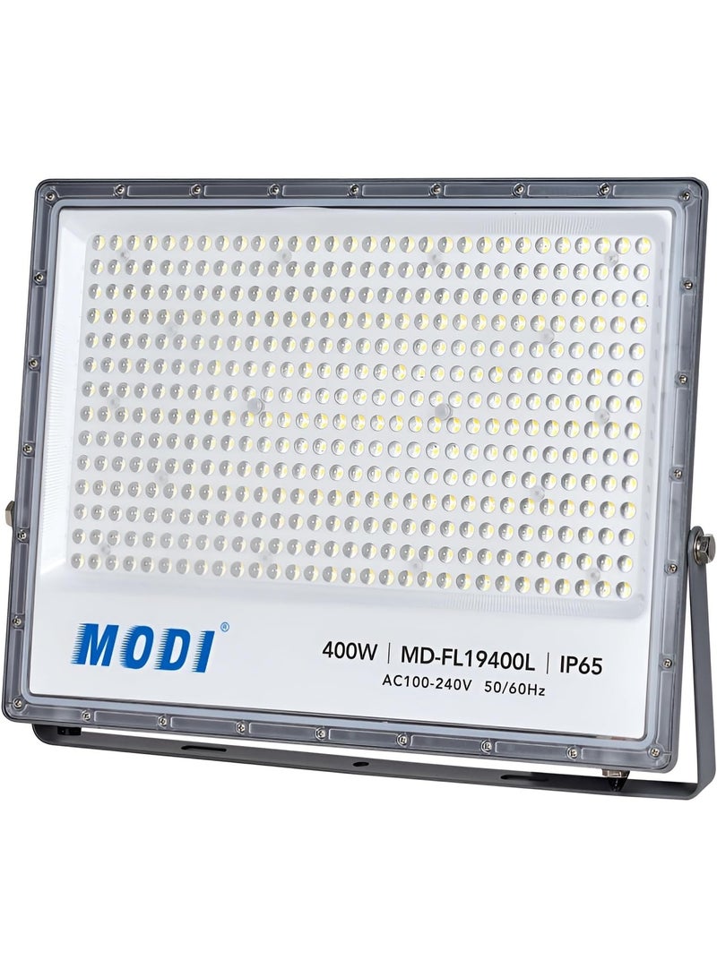 مودي كشاف إضاءة LED خارجي مقاوم للماء بمعيار IP65 بقوة 400 واط، إضاءة أمنية عالية السطوع، موفر للطاقة، مناسب لإضاءة المستودعات ومواقف السيارات والحدائق والملاعب الرياضية والإضاءة التجارية - Image 1