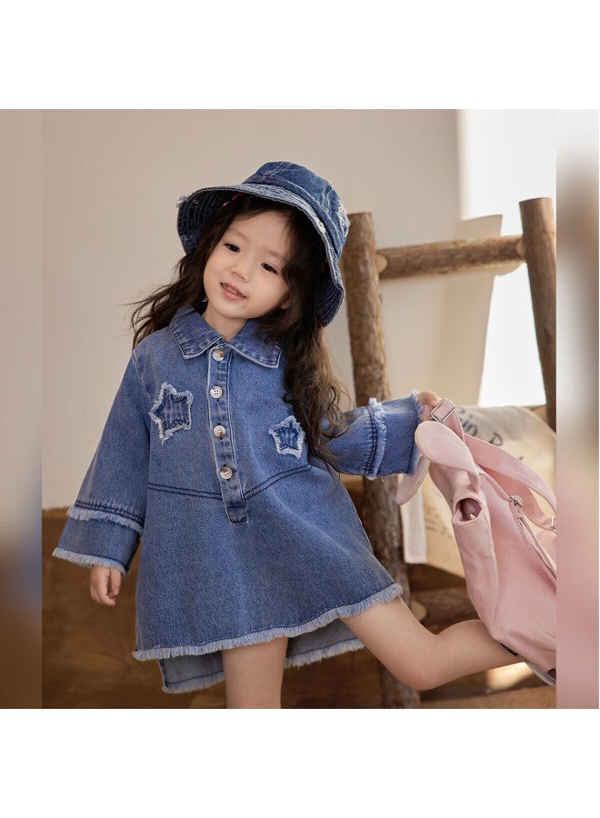 Luson Chen Da Zhu Little O Baby Denim Dress For Women, Fashionable And Stylish, New Spring And Autumn Collection, Casual Dress For Infants - Image 1