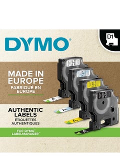 Dymo DYMO Authentic D1 Labels, Black Print on White Tape, 19mm x 7m, Self-Adhesive Labels for LabelManager and MobileLabeler Label Printers  - Image 3