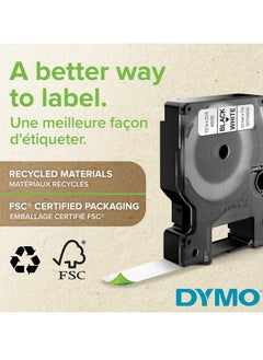 Dymo DYMO Authentic D1 Labels, Black Print on White Tape, 19mm x 7m, Self-Adhesive Labels for LabelManager and MobileLabeler Label Printers  - Image 2