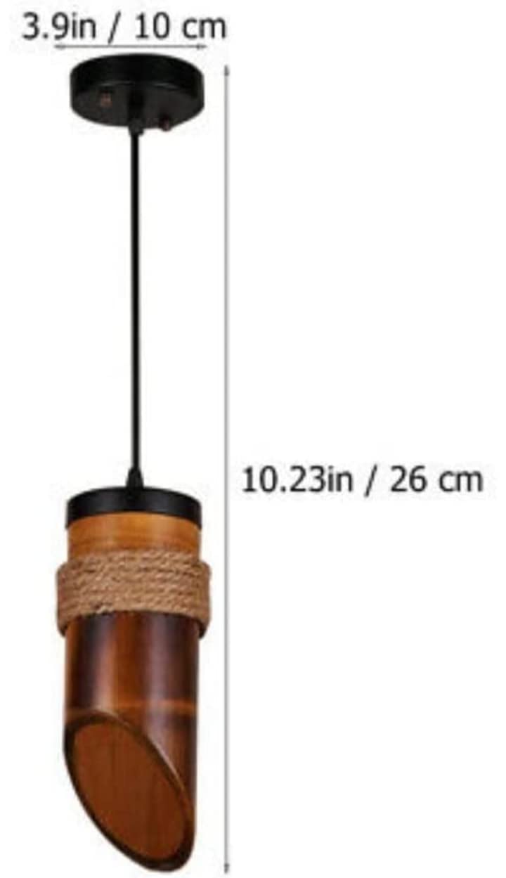 LEGEEN Round Cluster Ceiling Hanging Pendant Light Lamp for Living Room, Home Decoration Bulb Include-Bamboo,DC - Image 2