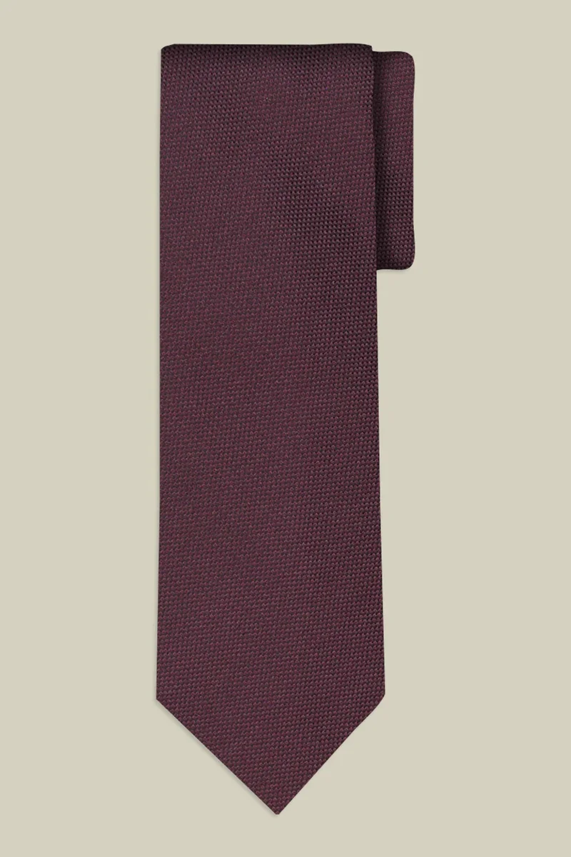 Doppelganger Solid-color men's tie - Bordeaux