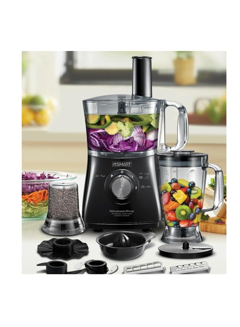 Smart Electric Food Processor, 1500W, Black - SFP500E