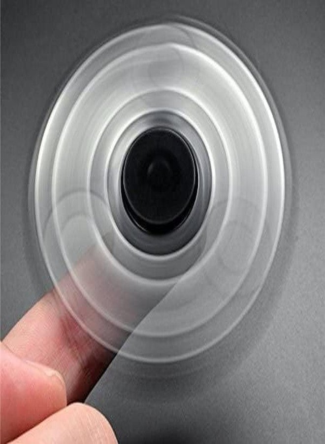 Premsons® Hand Spinner Desk Toy - High Speed Smooth Finger Spin Sensory Fidget Stress Relief Game Play for Kids & Adults - Birthday Party Gift - Four Bearing - Black - Image 4