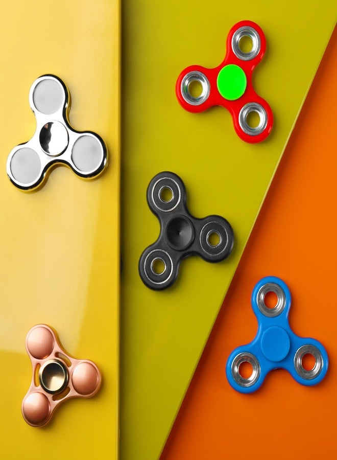 Premsons® Hand Spinner Desk Toy - High Speed Smooth Finger Spin Sensory Fidget Stress Relief Game Play for Kids & Adults - Birthday Party Gift - Four Bearing - Black - Image 5