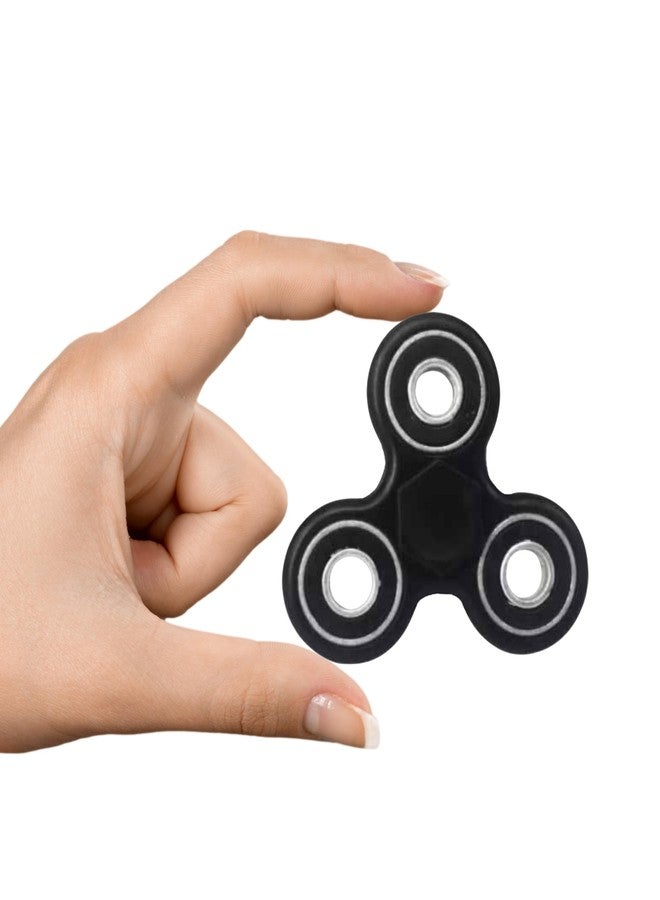 Premsons® Hand Spinner Desk Toy - High Speed Smooth Finger Spin Sensory Fidget Stress Relief Game Play for Kids & Adults - Birthday Party Gift - Four Bearing - Black - Image 2