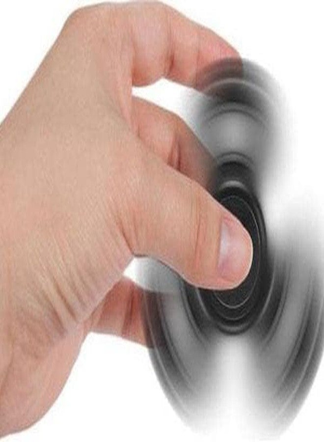 Premsons® Hand Spinner Desk Toy - High Speed Smooth Finger Spin Sensory Fidget Stress Relief Game Play for Kids & Adults - Birthday Party Gift - Four Bearing - Black - Image 3