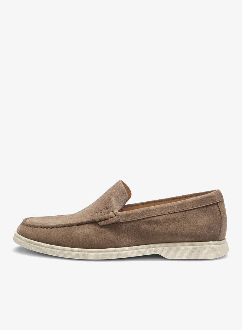 BOSS Suede loafers with debossed logo